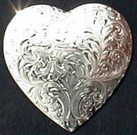 Heart Concho 3/4" - Engraved