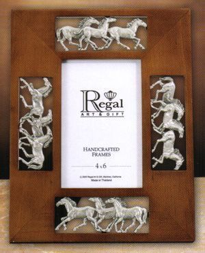 [ Walnut and Pewter Running Hors ]