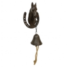 De Leon Collections Horse Head And Horseshoe Bell