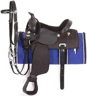 King Series Synthetic Western Trail Saddle Package