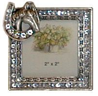 [ Horse Pewter Frame with Rhines ]