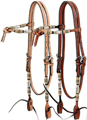 Royal King Rawhide & Silver Futurity Headstall