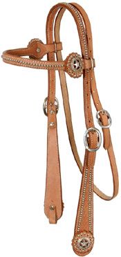 Royal King Star Concho Trim Brow Headstall