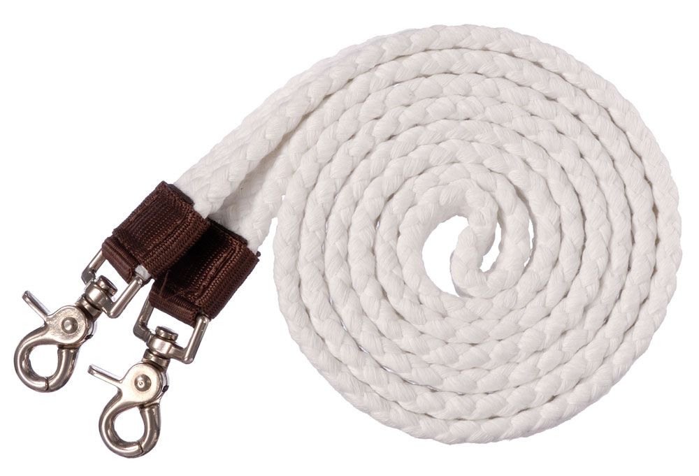 Flat Plaited Cotton Roping or Contest Reins