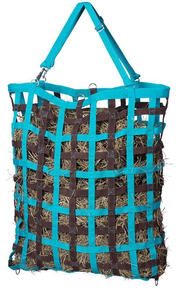 Saddles Tack Horse Supplies Tough1 XL Slow Feed Full  Hay Bag With 2