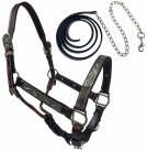Buffalo Leather Of The Rockies Show Halter - Horse