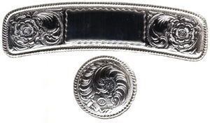 [ Cantle Plate and Horn Cap Silv ]