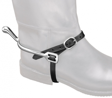 Éperons Western Argent Avec Bretelles En Cuir - Occasion