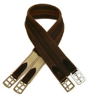 English Made! Top Quality English Leather Atherstone Shaped Soft Padded Girth 
