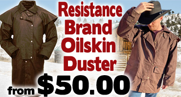 Oilskin Dusters - Starting at $50.00