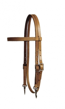 Bridle Horse Tack Plain Brown 125 Light Western Leather Headstall 