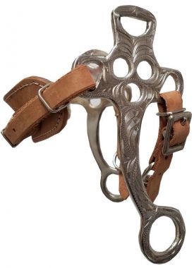 FEELING - Hackamore avec muserolle cuir / mouton Acier chromé
