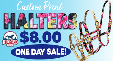 Custom Print Halters $8.00 - One Day Only!
