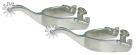 Brushed Stainless Steel Western Pleasure Spurs - Ladies
