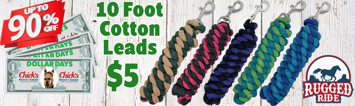 10 foot Cotton Leads $5 - Dollar Day$