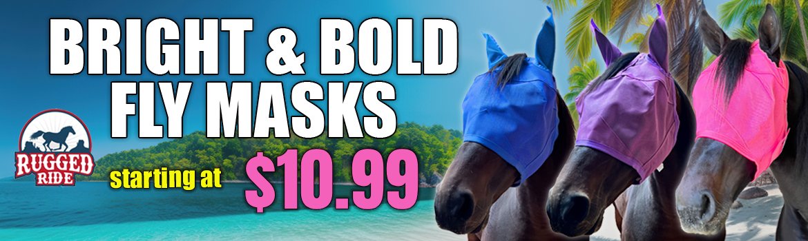 Bright and Bold Fly Masks Back in Stock from $10.99