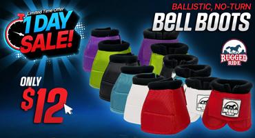 Ballistic Nylon No Turn Bell Boots $12 One Day Sale