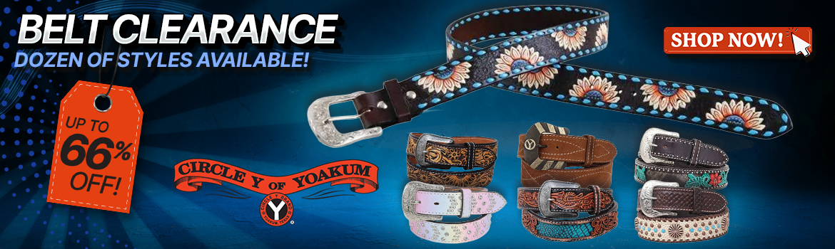 Circle Y Belt Clearance - up to 66% Off