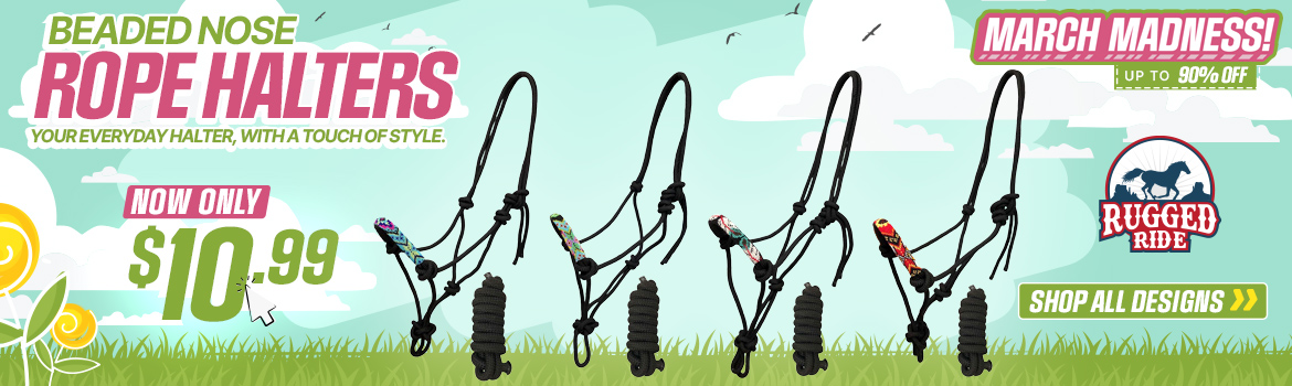 Beaded Nose Rope Halters - $10.99