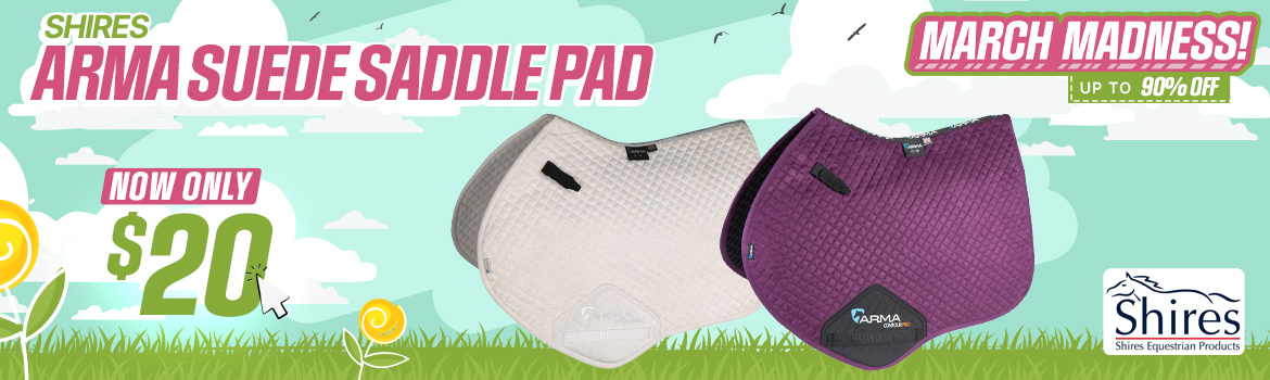 Shires Arma Suede Saddle Pad - $20 - March Madness