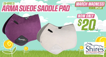 Shires Arma Suede Saddle Pad - $20 - March Madness