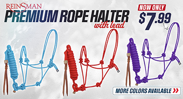 Reinsman Premium Rope Halter with Lead $7.99