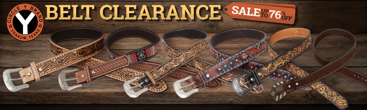 Circle Y Belt Clearance $70 Belts as low as $20