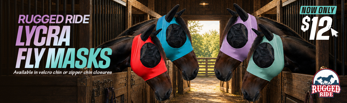 Rugged Ride Lycra Fly Masks - $12 - Dollar Days Deal