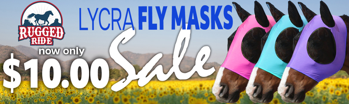 Rugged Ride Lycra Fly Masks - only $10