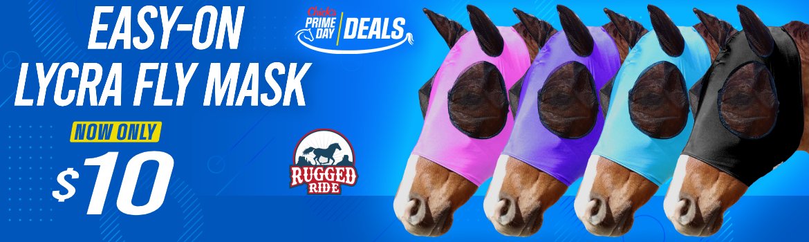 Easy-On Lycra Fly Masks $10 - Prime Day Deals!