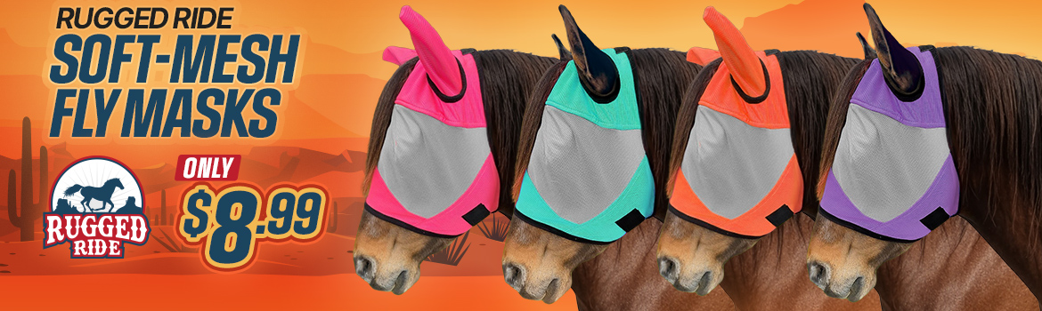 Rugged Ride Mesh Fly Masks from $8.99