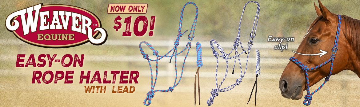 Weaver Easy-On Rope Halter with Lead - only $10.00