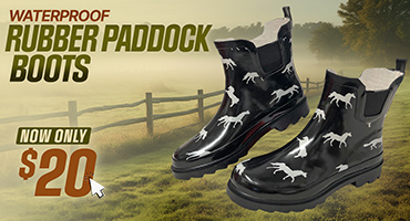 Horse Print Waterproof Paddock Boots $20