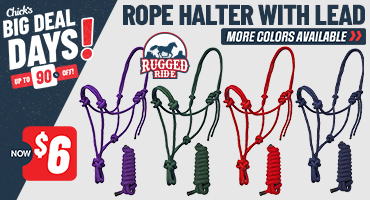 Rugged Ride Rope Halter with Lead $6.00 - Big Deal Days