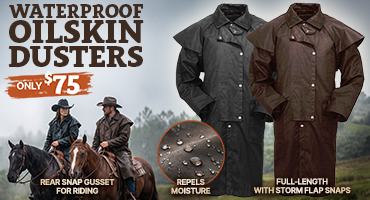 Oilskin Dusters $75 - In Stock Now!