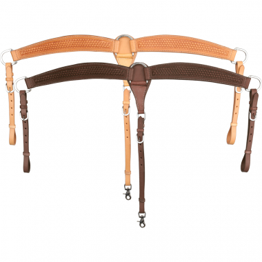 Collier De Traction Showman – Cuir De Vache Argentin, Motif Fil Barbelé, Neuf