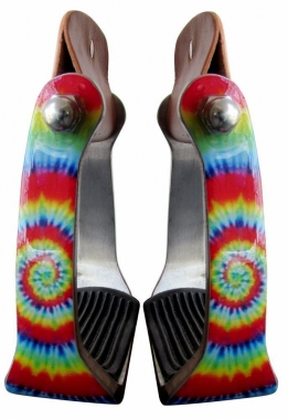 New1 Showman ®  Cheetah print stirrups. main image 1