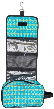 Showman Gray Blue Aztec Print Nylon Horn Bag