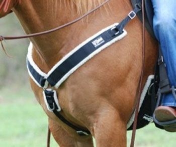 Elastic Breast Collar  Brown Treadstone English Leather Pony Cob Horse Havana 