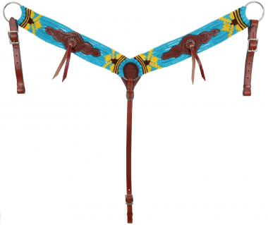 Collier De Poitrine Pour Cheval Showman – Sand & Sky Mohair, Neuf (MPN 15086)