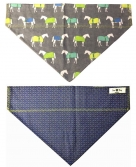 June Bug Original Cozy Horses Dog Collar Bandana