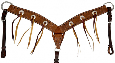 Cheap Dog Roughouts Rugged Ride Roughout Buckstitch Breast Collar: Chicks Discount Saddlery