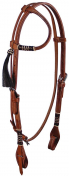 Buffalo Leather Rawhide Wrapped One Ear Headstall