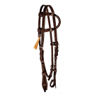 Buffalo Leather Two-Tone Rawhide One Ear Headstall