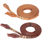 Buffalo Leather of the Rockies Split Reins with Rawhide Accents
