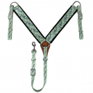 Rugged Ride Printed Nylon Breast Collar - Cactus - Manufacturer's Seconds