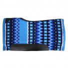 Blue Ridge 34 x 36 Contoured Felt Lined Wool Top Saddle Pad - Black / Blue