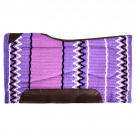 Blue Ridge 34 x 36 Contoured Felt Lined Wool Top Saddle Pad with Padded Bars - Purple / Black