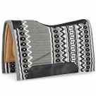 Blue Ridge 34 x 36 Contoured Felt Lined Woven Top Wool Saddle Pad - Grey / Black