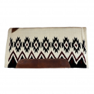 Blue Ridge 34 x 36 Felt Lined Wool Saddle Pad - Creamy White / Black